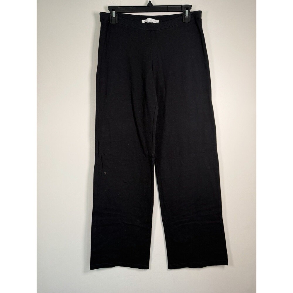 Susana Monaco Black High Waist Stretch Pants Size M/L Cozy Lounge Wide Leg
